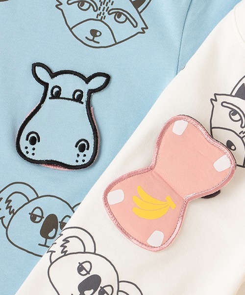 kladskap（クレードスコープ）の「アニマル半袖Tシャツ（Tシャツ/カットソー・キッズ・サックスブルー/オフホワイト・120cm/90cm/100cm/80ｃｍ/110cm）」の10枚目の写真