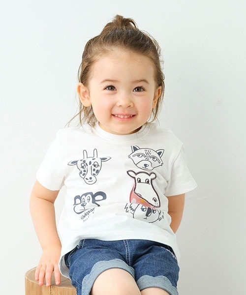 kladskap（クレードスコープ）の「アニマル半袖Tシャツ（Tシャツ/カットソー・キッズ・サックスブルー/オフホワイト・120cm/90cm/100cm/80ｃｍ/110cm）」の14枚目の写真