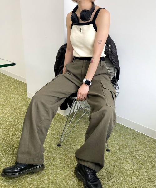 WHO'S WHO gallery（フーズフーギャラリー）の「ohanaニットキャミ（キャミソール・レディース・ピンク/レッド/ブラック/オフホワイト/サックスブルー・FREE）」の13枚目の写真