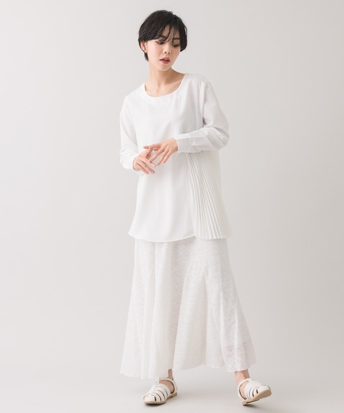 【KATHARINEROSS】ニットベスト&アシメプリーツブラウスレイヤードセット