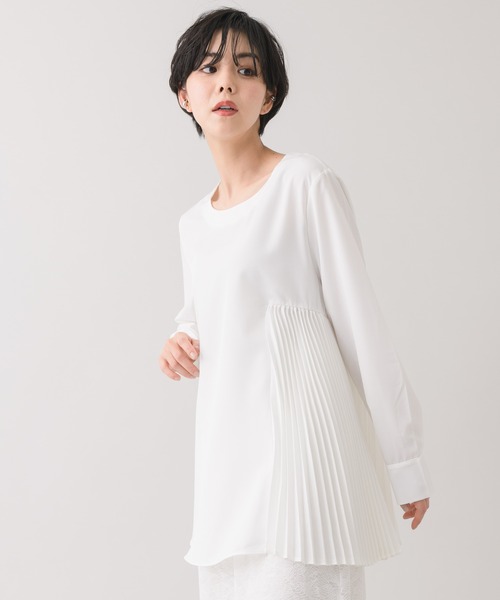 【KATHARINEROSS】ニットベスト&アシメプリーツブラウスレイヤードセット