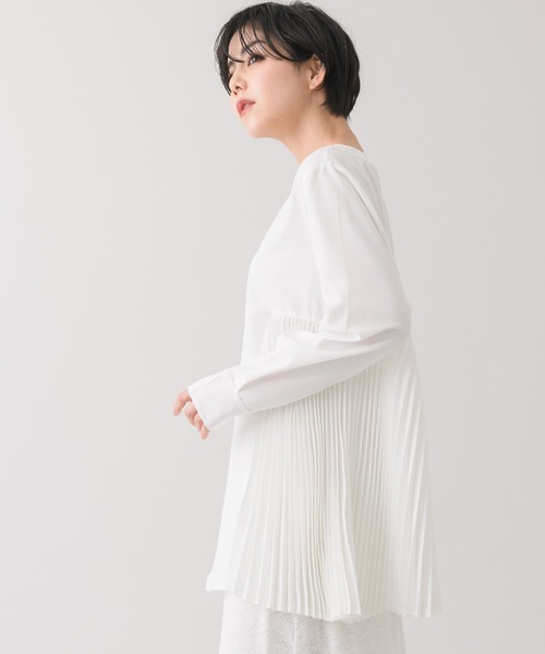 【KATHARINEROSS】ニットベスト&アシメプリーツブラウスレイヤードセット
