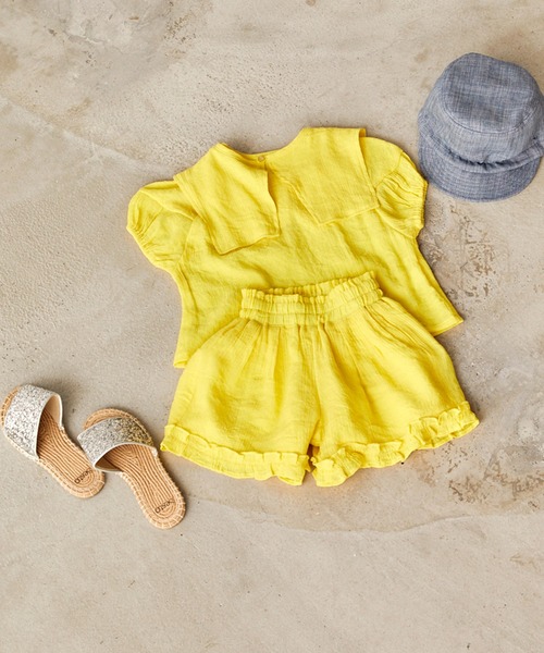 &yam(アンドヤム)の「3way ビックカラーセット 楊柳シャツ 【親子お揃い/リンクコーデ】(シャツ/ブラウス・キッズ・ブラック/パープル/イエロー/ブルー/グリーン・100-110cm/120-130cm/110-120cm)」の5枚目の写真