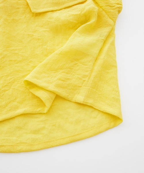 &yam(アンドヤム)の「3way ビックカラーセット 楊柳シャツ 【親子お揃い/リンクコーデ】(シャツ/ブラウス・キッズ・ブラック/パープル/イエロー/ブルー/グリーン・100-110cm/120-130cm/110-120cm)」の10枚目の写真