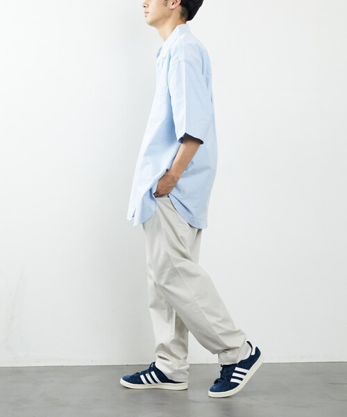 FREAK'S STORE（フリークスストア）の「FREAK'S STORE/フリークスストア ビックシルエット ボタンダウン シャツ/BIG BD SHT 半袖（シャツ/ブラウス・メンズ・ホワイト/サックスブルー/ブルー系その他/ピンク・MEDIUM/LARGE）」の6枚目の写真