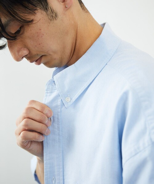 FREAK'S STORE（フリークスストア）の「FREAK'S STORE/フリークスストア ビックシルエット ボタンダウン シャツ/BIG BD SHT 半袖（シャツ/ブラウス・メンズ・ホワイト/サックスブルー/ブルー系その他/ピンク・MEDIUM/LARGE）」の8枚目の写真