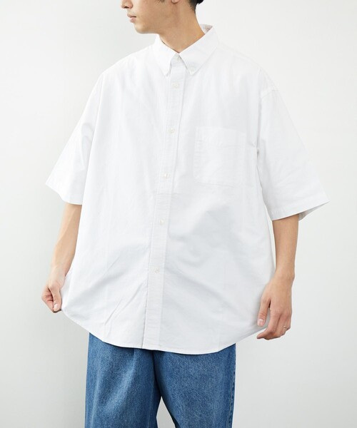 FREAK'S STORE（フリークスストア）の「FREAK'S STORE/フリークスストア ビックシルエット ボタンダウン シャツ/BIG BD SHT 半袖（シャツ/ブラウス・メンズ・ホワイト/サックスブルー/ブルー系その他/ピンク・MEDIUM/LARGE）」の16枚目の写真