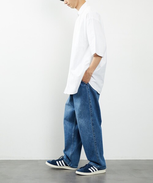 FREAK'S STORE（フリークスストア）の「FREAK'S STORE/フリークスストア ビックシルエット ボタンダウン シャツ/BIG BD SHT 半袖（シャツ/ブラウス・メンズ・ホワイト/サックスブルー/ブルー系その他/ピンク・MEDIUM/LARGE）」の18枚目の写真