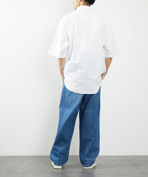 FREAK'S STORE（フリークスストア）の「FREAK'S STORE/フリークスストア ビックシルエット ボタンダウン シャツ/BIG BD SHT 半袖（シャツ/ブラウス・メンズ・ホワイト/サックスブルー/ブルー系その他/ピンク・MEDIUM/LARGE）」の19枚目の写真