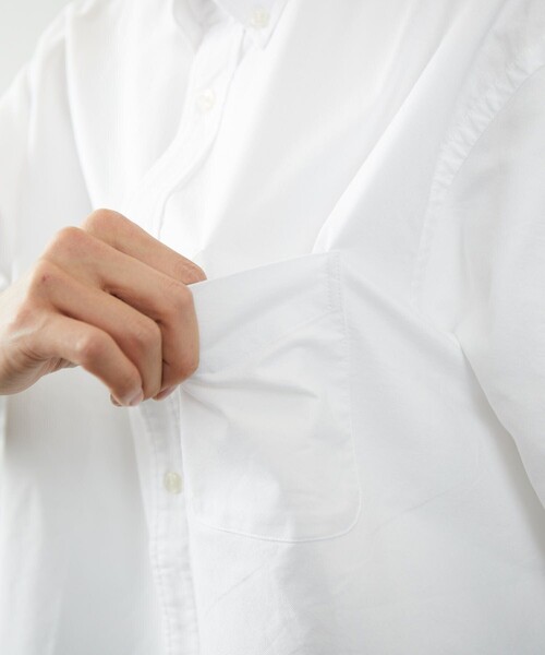 FREAK'S STORE（フリークスストア）の「FREAK'S STORE/フリークスストア ビックシルエット ボタンダウン シャツ/BIG BD SHT 半袖（シャツ/ブラウス・メンズ・ホワイト/サックスブルー/ブルー系その他/ピンク・MEDIUM/LARGE）」の21枚目の写真