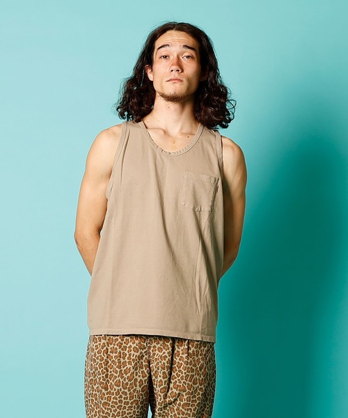 COMMON EDUCATION(コモンエデュケーション)の「POCKET TANK TOP JP/ ポケット タンクトップ JP(タンクトップ・メンズ・ホワイト/ブラック/グレイッシュベージュ・SMALL/MEDIUM/LARGE/X-LARGE)」の22枚目の写真