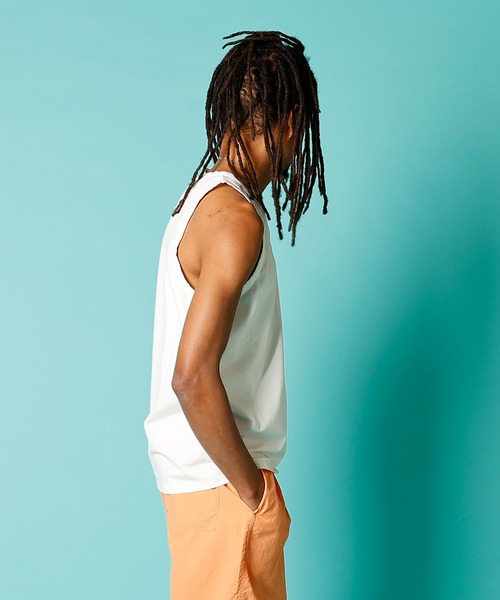 COMMON EDUCATION(コモンエデュケーション)の「POCKET TANK TOP JP/ ポケット タンクトップ JP(タンクトップ・メンズ・ホワイト/ブラック/グレイッシュベージュ・SMALL/MEDIUM/LARGE/X-LARGE)」の9枚目の写真