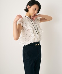 ANAYI（アナイ）の「ドットプリントラッフル ブラウス（シャツ