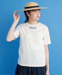 Malle | malle 40/2 コーマ天竺　花刺繍 Tシャツ(Tシャツ/カットソー)