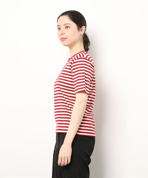 Morris & Sons(モリスアンドサンズ)の「MORRIS & SONS | ボーダークルーネックTシャツ WOMEN(Tシャツ/カットソー・レディース・ブラウン系その他/ブラック系その他/レッド系その他・MEDIUM/SMALL)」の5枚目の写真