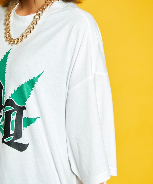 babyShoop（ベイビーシュープ）の「B4Lマリファナ ロゴBIGT-SH（Tシャツ/カットソー・レディース・ホワイト/ブラック・FREE）」の15枚目の写真