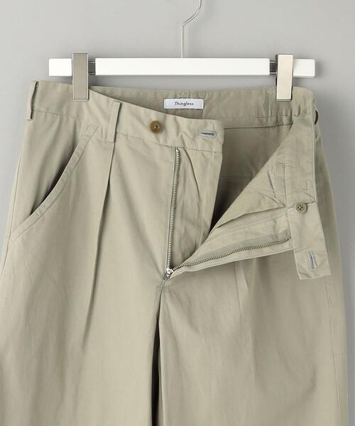 Thingless（シングレス）の「＜Thingless＞ WIDE 1PLEAT PANTS P