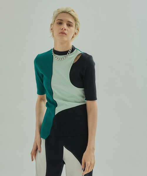 UNITED TOKYO（ユナイテッドトウキョウ）の「ラウンドアシメカットソー（Tシャツ/カットソー・レディース・ブラック/オフホワイト/グリーン・FREE）」の19枚目の写真