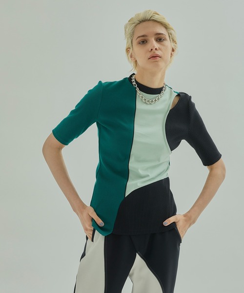 UNITED TOKYO（ユナイテッドトウキョウ）の「ラウンドアシメカットソー（Tシャツ/カットソー・レディース・ブラック/オフホワイト/グリーン・FREE）」の21枚目の写真