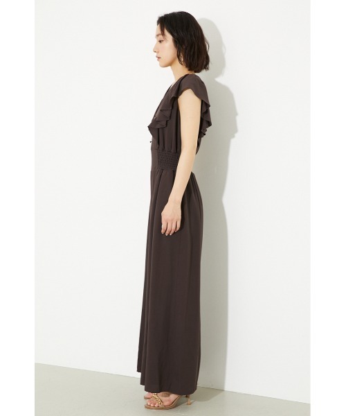 rienda（リエンダ）の「ショルダーフリルロンパース（つなぎ/オールインワン・レディース・ブラウン/オレンジ系その他/ライトベージュ/ブルー・SMALL/MEDIUM）」の14枚目の写真