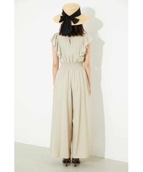 rienda（リエンダ）の「ショルダーフリルロンパース（つなぎ/オールインワン・レディース・ブラウン/オレンジ系その他/ライトベージュ/ブルー・SMALL/MEDIUM）」の21枚目の写真