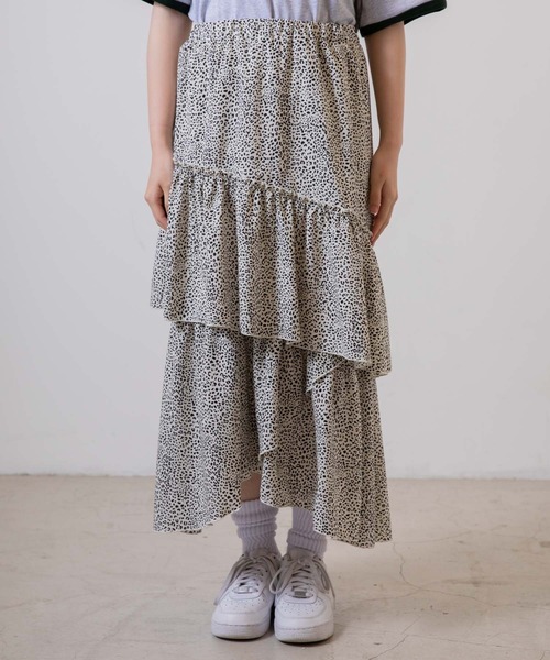 WEGO（ウィゴー）の「WEGO/ランダムティアードスカート（スカート・レディース・アイボリー/アニマル・FREE）」の7枚目の写真