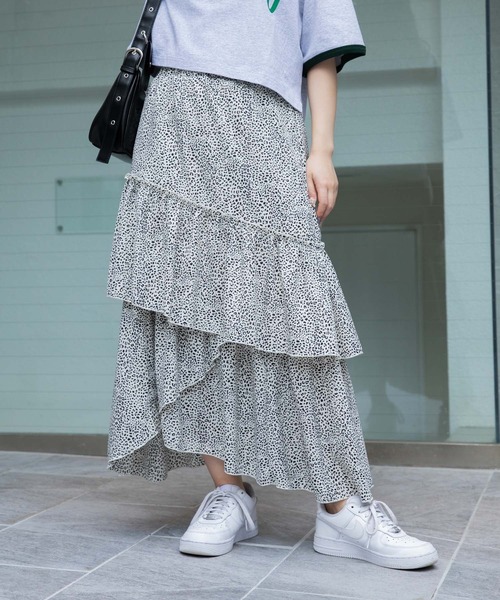 WEGO（ウィゴー）の「WEGO/ランダムティアードスカート（スカート・レディース・アイボリー/アニマル・FREE）」の22枚目の写真