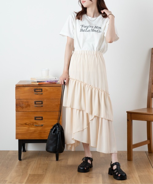 WEGO（ウィゴー）の「WEGO/ランダムティアードスカート（スカート・レディース・アイボリー/アニマル・FREE）」の13枚目の写真