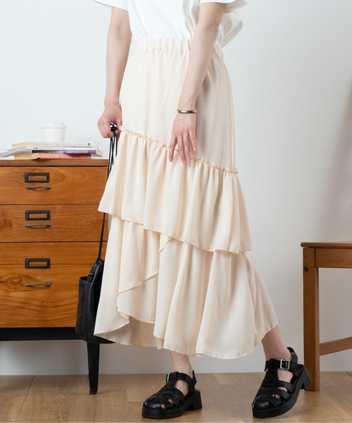 WEGO（ウィゴー）の「WEGO/ランダムティアードスカート（スカート・レディース・アイボリー/アニマル・FREE）」の14枚目の写真