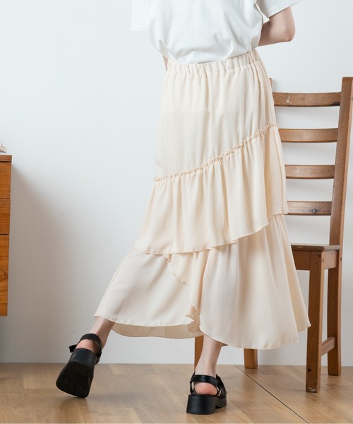 WEGO（ウィゴー）の「WEGO/ランダムティアードスカート（スカート・レディース・アイボリー/アニマル・FREE）」の15枚目の写真