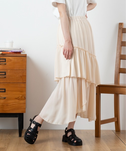 WEGO（ウィゴー）の「WEGO/ランダムティアードスカート（スカート・レディース・アイボリー/アニマル・FREE）」の17枚目の写真