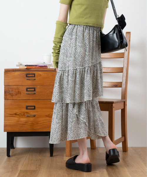 WEGO（ウィゴー）の「WEGO/ランダムティアードスカート（スカート・レディース・アイボリー/アニマル・FREE）」の21枚目の写真