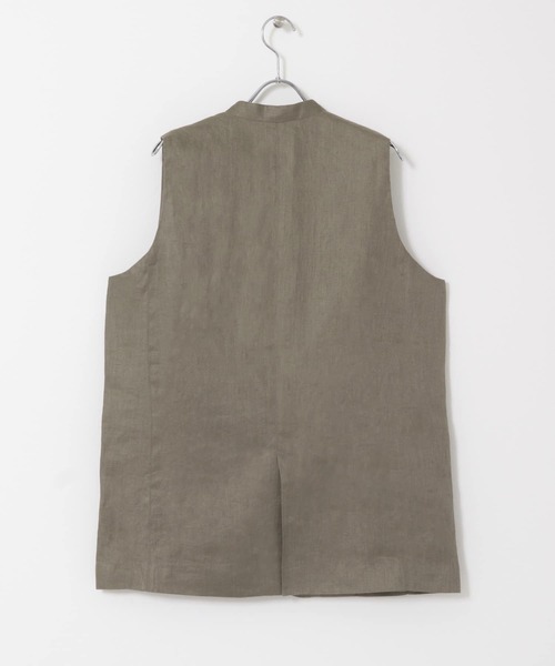 KBF（ケイビーエフ）の「リネンBIGベスト（ベスト・レディース・ブラック/オフホワイト/ダークグレー・ONE）」の5枚目の写真