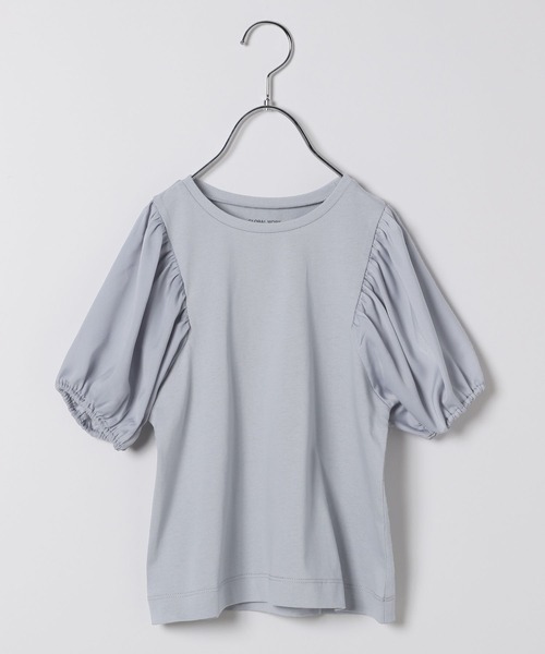 GLOBAL WORK（グローバルワーク）の「DRY/シアースリーブT半袖/キッズ/279740（Tシャツ/カットソー・キッズ・オフホワイト/ライトパープル/ダークグレー/ブラック/スカイブルー・130cm/120cm/140cm/160cm/110cm/150cm/100cm）」の5枚目の写真