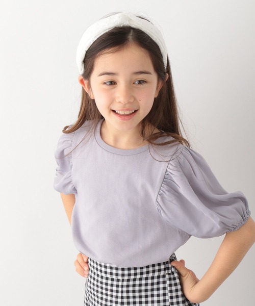 GLOBAL WORK（グローバルワーク）の「DRY/シアースリーブT半袖/キッズ/279740（Tシャツ/カットソー・キッズ・オフホワイト/ライトパープル/ダークグレー/ブラック/スカイブルー・130cm/120cm/140cm/160cm/110cm/150cm/100cm）」の6枚目の写真