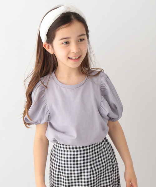 GLOBAL WORK（グローバルワーク）の「DRY/シアースリーブT半袖/キッズ/279740（Tシャツ/カットソー・キッズ・オフホワイト/ライトパープル/ダークグレー/ブラック/スカイブルー・130cm/120cm/140cm/160cm/110cm/150cm/100cm）」の7枚目の写真