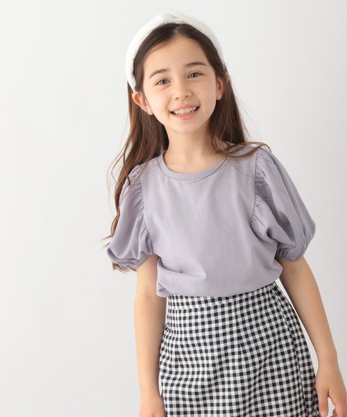 GLOBAL WORK（グローバルワーク）の「DRY/シアースリーブT半袖/キッズ/279740（Tシャツ/カットソー・キッズ・オフホワイト/ライトパープル/ダークグレー/ブラック/スカイブルー・130cm/120cm/140cm/160cm/110cm/150cm/100cm）」の9枚目の写真