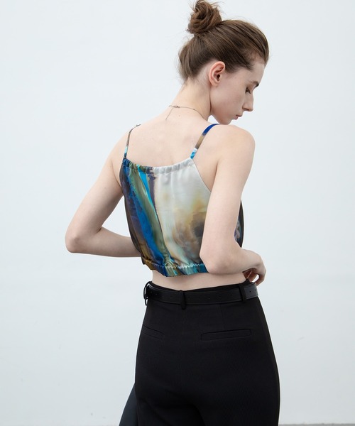 EKCOOKIES（イーケークッキーズ）の「【 EKCOOKIES 】アブストラクトプリントビスチェ（キャミソール・レディース・ブルー系その他・S/M/L）」の12枚目の写真