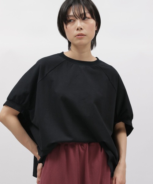 LAKOLE(ラコレ)の「コットンクレープポンチョTシャツ / 285889(Tシャツ/カットソー・レディース・ライトベージュ/オフホワイト/ブラック・SMALL/MEDIUM)」の1枚目の写真