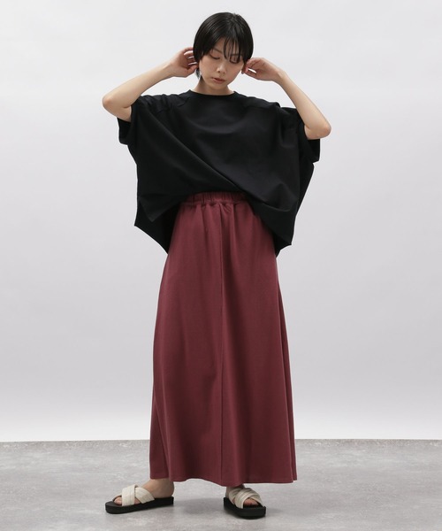 LAKOLE(ラコレ)の「コットンクレープポンチョTシャツ / 285889(Tシャツ/カットソー・レディース・ライトベージュ/オフホワイト/ブラック・SMALL/MEDIUM)」の4枚目の写真