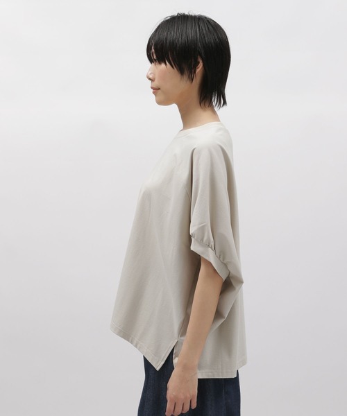 LAKOLE(ラコレ)の「コットンクレープポンチョTシャツ / 285889(Tシャツ/カットソー・レディース・ライトベージュ/オフホワイト/ブラック・SMALL/MEDIUM)」の6枚目の写真