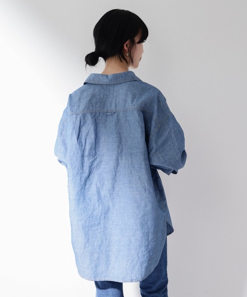 SHENERY（シーナリー）の「リネン混BIGシャツ(Blue)（シャツ/ブラウス・レディース・ブルー・FREE）」の19枚目の写真