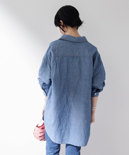 SHENERY（シーナリー）の「リネン混BIGシャツ(Blue)（シャツ/ブラウス・レディース・ブルー・FREE）」の11枚目の写真
