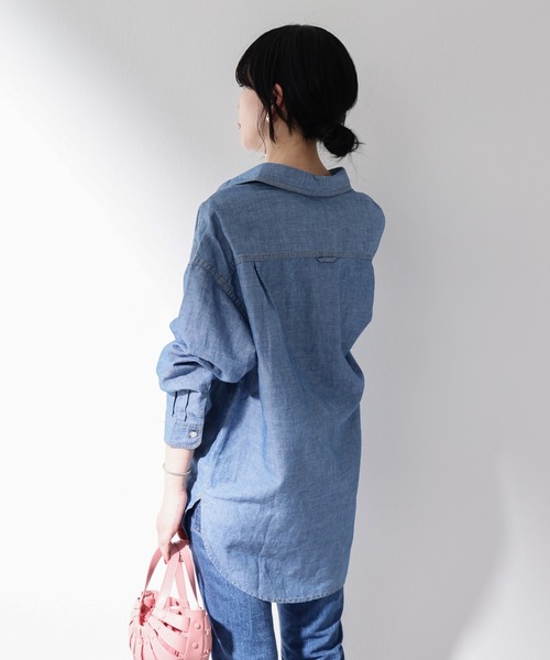 SHENERY（シーナリー）の「リネン混BIGシャツ(Blue)（シャツ/ブラウス・レディース・ブルー・FREE）」の14枚目の写真