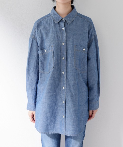 SHENERY（シーナリー）の「リネン混BIGシャツ(Blue)（シャツ/ブラウス・レディース・ブルー・FREE）」の15枚目の写真