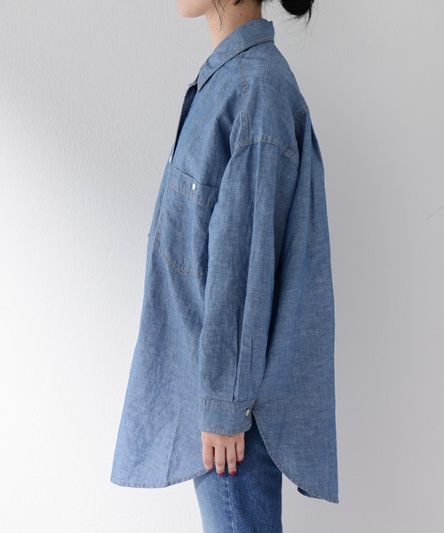 SHENERY（シーナリー）の「リネン混BIGシャツ(Blue)（シャツ/ブラウス・レディース・ブルー・FREE）」の10枚目の写真