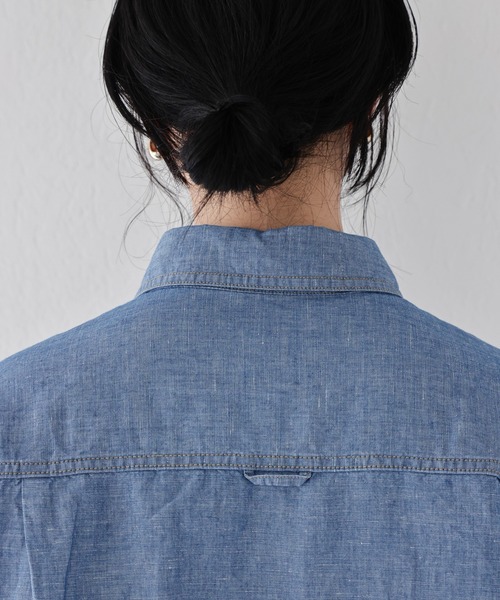 SHENERY（シーナリー）の「リネン混BIGシャツ(Blue)（シャツ/ブラウス・レディース・ブルー・FREE）」の6枚目の写真