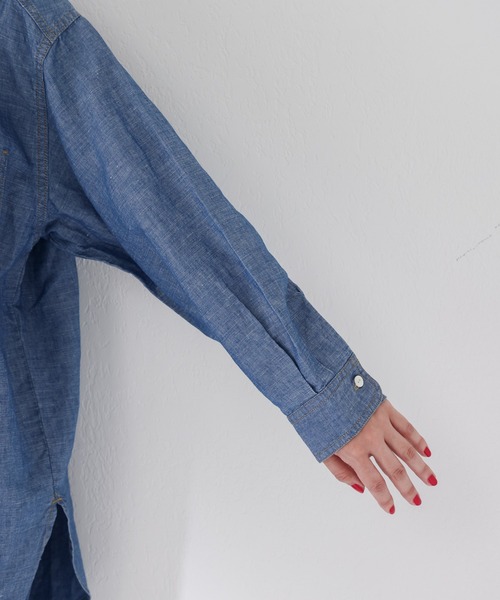 SHENERY（シーナリー）の「リネン混BIGシャツ(Blue)（シャツ/ブラウス・レディース・ブルー・FREE）」の21枚目の写真