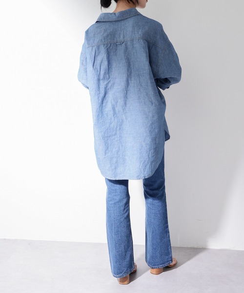 SHENERY（シーナリー）の「リネン混BIGシャツ(Blue)（シャツ/ブラウス・レディース・ブルー・FREE）」の20枚目の写真