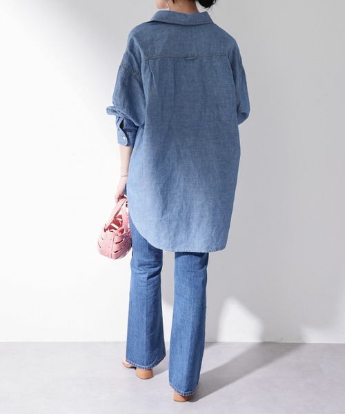 SHENERY（シーナリー）の「リネン混BIGシャツ(Blue)（シャツ/ブラウス・レディース・ブルー・FREE）」の12枚目の写真
